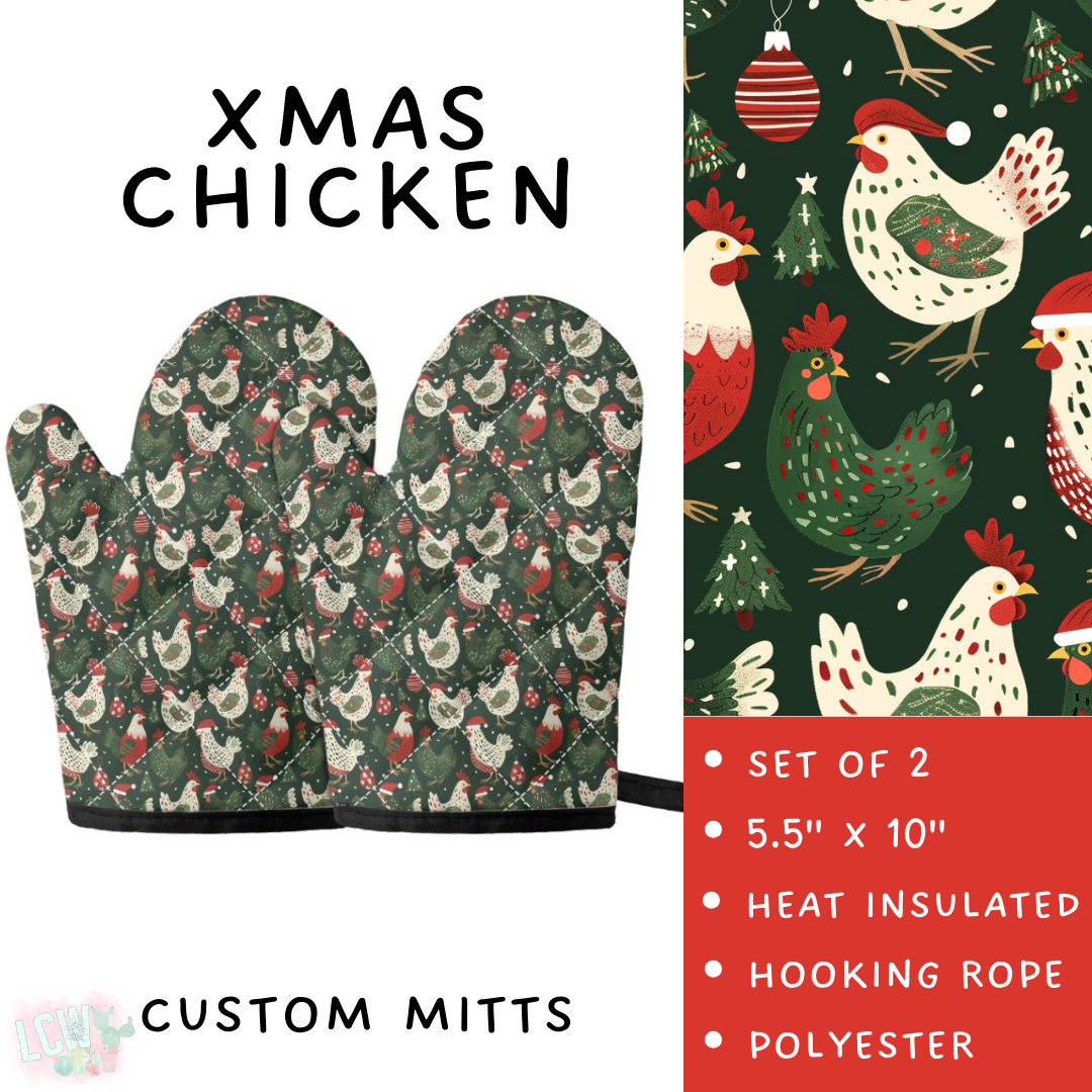 Batch #416 - Baking Spirits Bright 2 - Closes 9/19 - ETA early Nov - Xmas Chicken Oven Mitts
