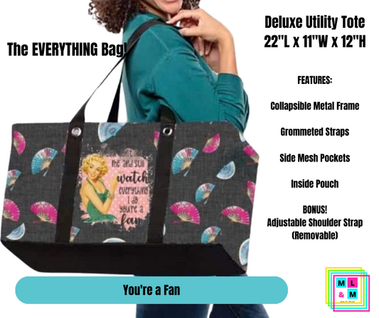 You're a Fan Collapsible Tote - Alonna's Legging Land