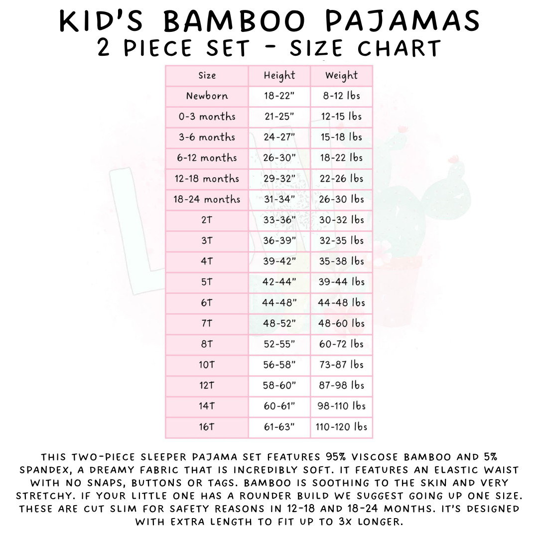 Ready to Ship - Hallo Mons Bamboo Long Sleeper Set - 3T