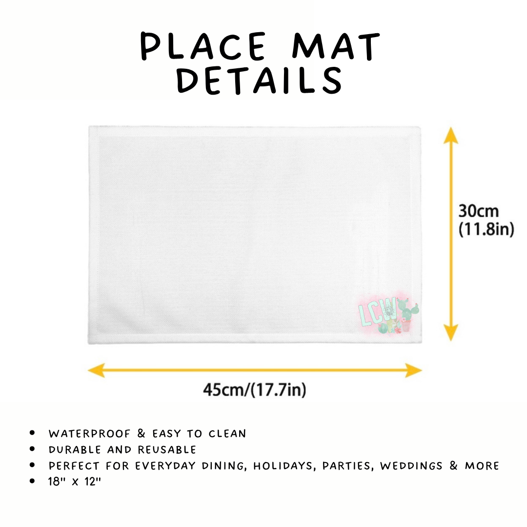 Batch #602 - Table Runners & Placemats - Closes 10/23 - ETA mid Dec - Cheet Knit Placemat
