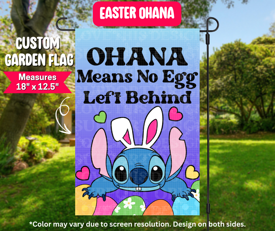 Preorder! Closes 12/25. ETA March. Easter Ohana Garden Flag