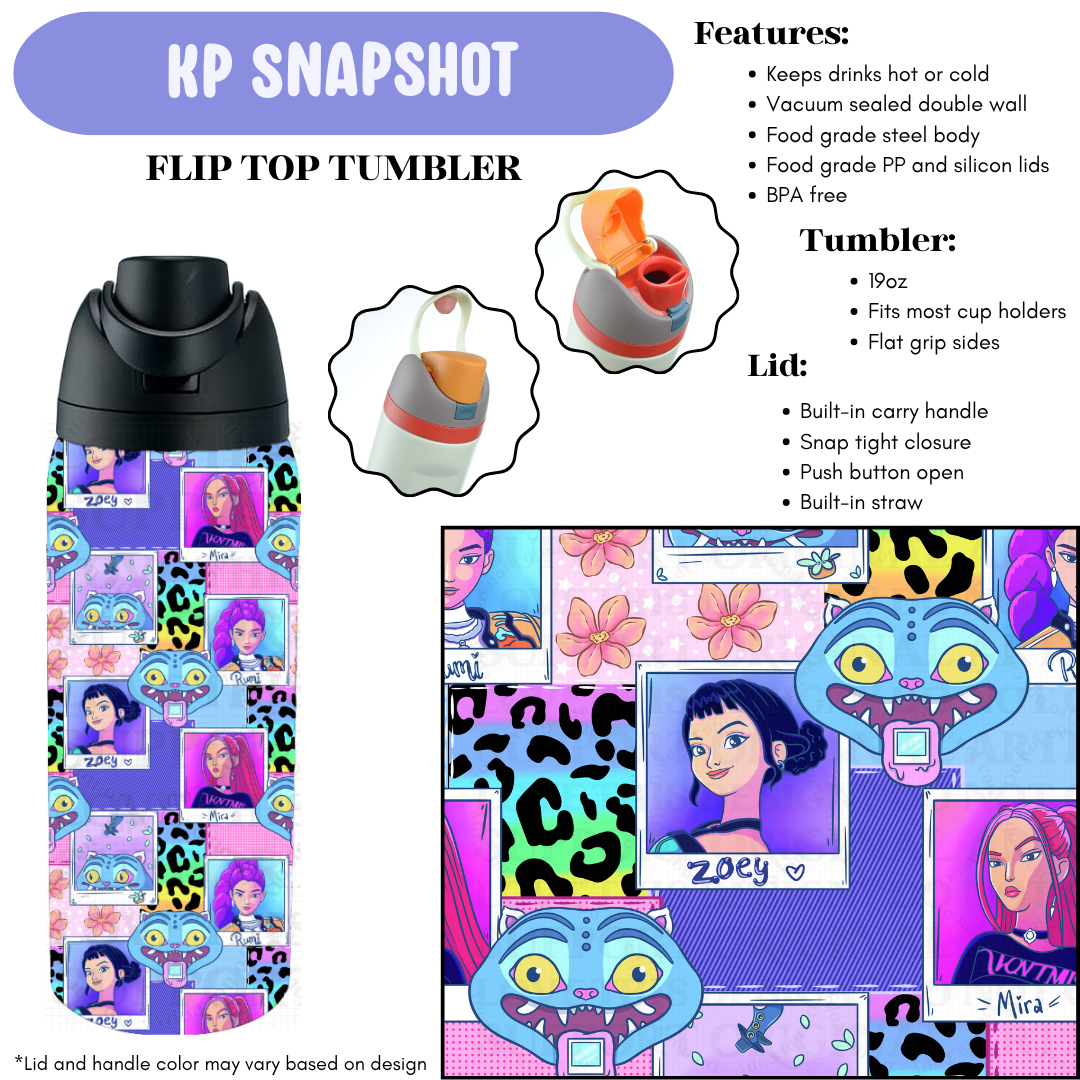 Preorder! Closes 12/11. ETA Feb. KP Snapshot Flip Top Tumbler