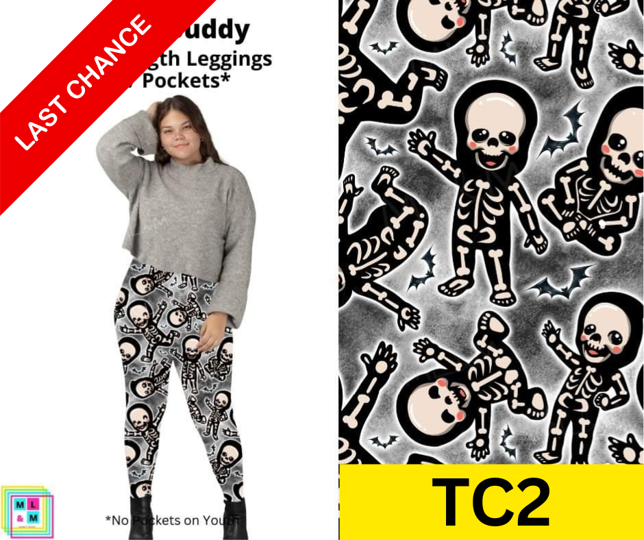 Bone Buddy Full Length Leggings w/ Pockets - Alonna's Legging Land