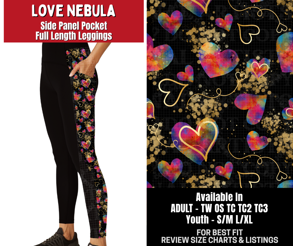 Preorder! Closes 10/26. ETA Jan. Love Nebula Side Panel Pocket Full Length Leggings