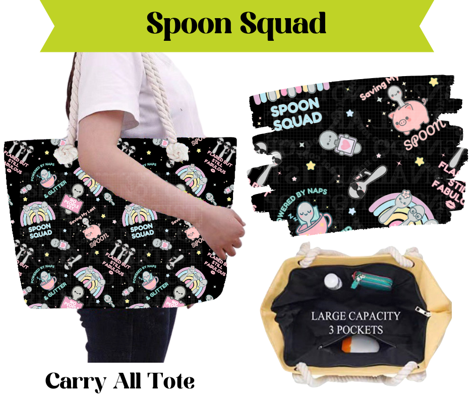 Preorder! Closes 3/16. ETA May. Spoon Squad Carry All Tote