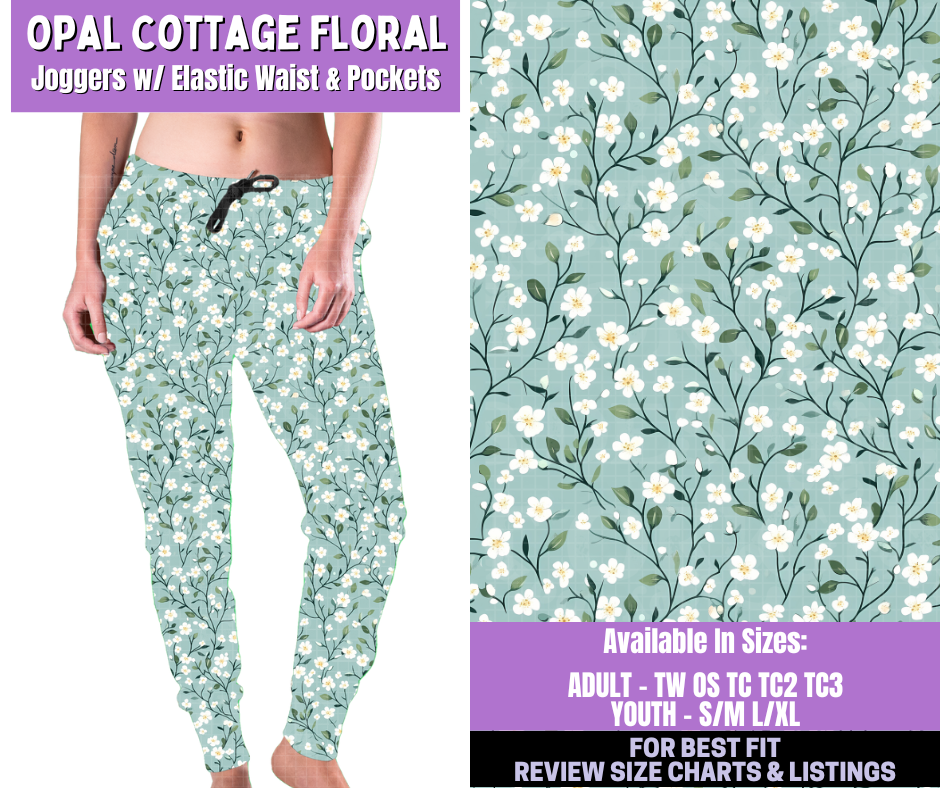 Preorder! Closes 1/5. ETA March. Opal Cottage Floral Joggers