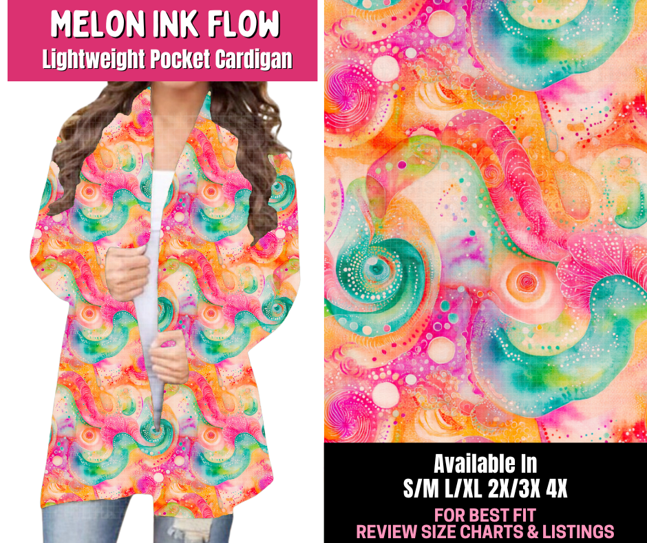 Preorder! Closes 1/1. ETA March. Melon Ink Flow Pocket Cardigan