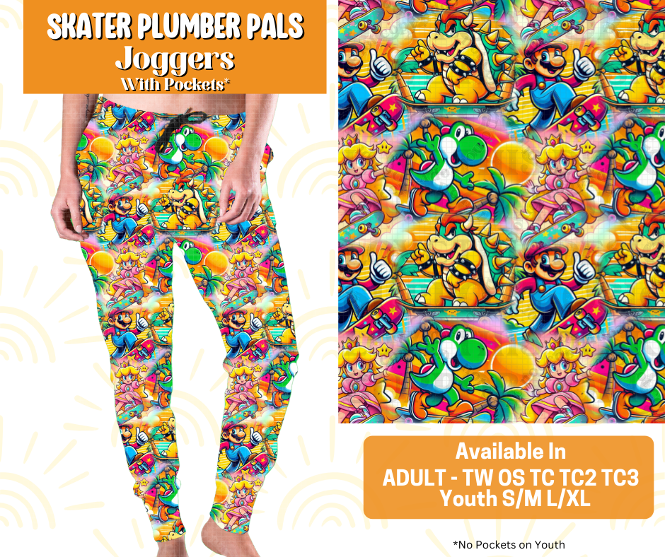 Preorder! Closes 5/16. ETA July. Skater Plumber Pals Joggers