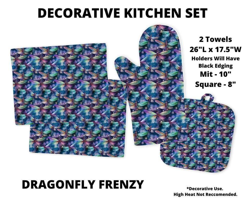 Dragonfly Frenzy Decorative Kitchen Set - Alonna's Legging Land