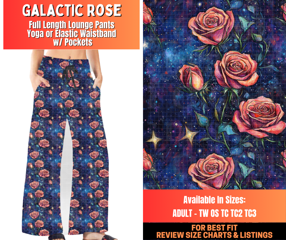 Preorder! Closes 12/29. ETA March. Galactic Rose Full Length Lounge Pants