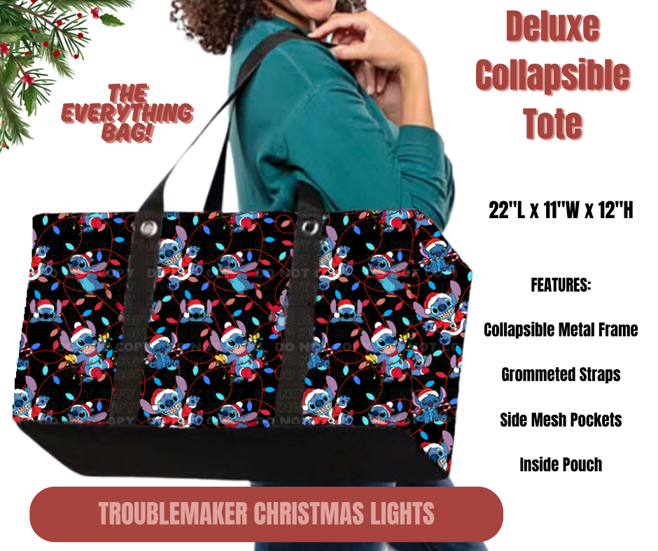 Preorder! Closes 9/1. ETA Dec. Troublemaker Christmas Trees Collapsible Tote