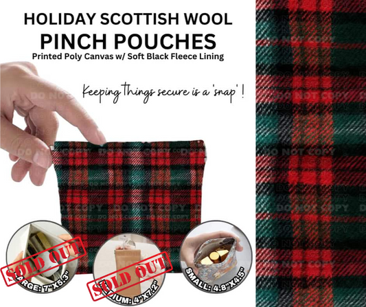 Holiday Scottish Wool Pinch Pouches - Alonna's Legging Land