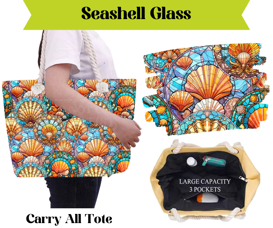 Preorder! Closes 3/16. ETA May. Seashell Glass Carry All Tote