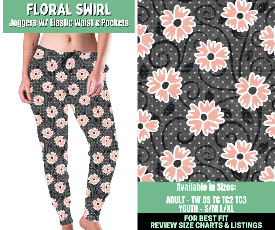 Preorder! Closes 1/7. ETA March. Floral Swirl Joggers