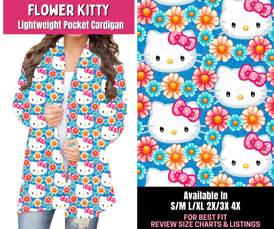 Preorder! Closes 1/1. ETA March. Flower Kitty Pocket Cardigan