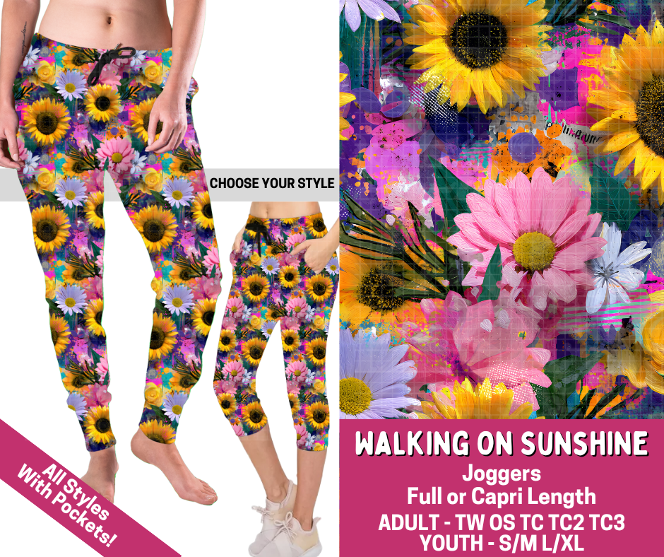 Preorder! Closes 3/2. ETA June. Walking On Sunshine Combo Jogger Lengths