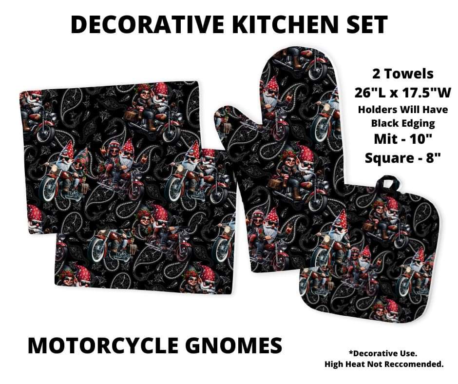 Motorcycle Gnomes Decorative Kitchen Set - Alonna's Legging Land