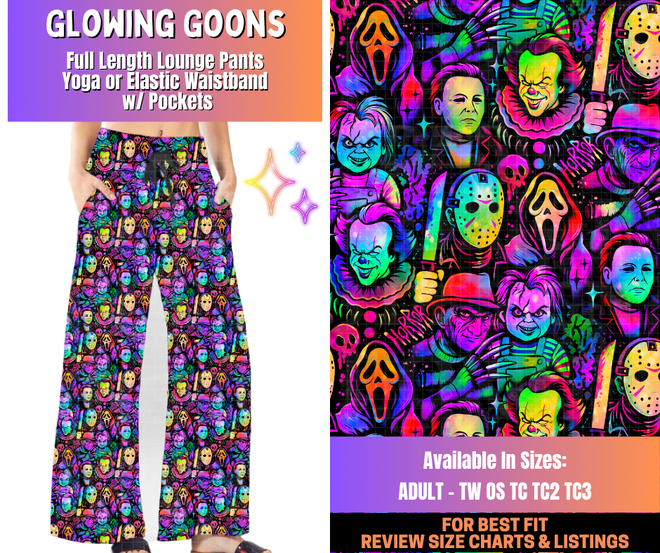 Preorder! Closes 12/10. ETA March. Glowing Goons Full Length Lounge Pants