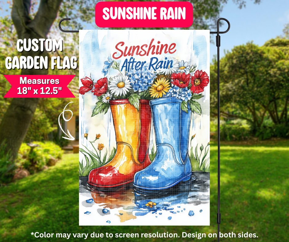 Preorder! Closes 12/25. ETA March. Sunshine Rain Garden Flag