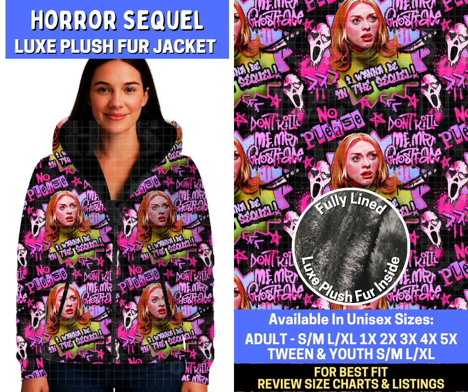 Preorder! Closes 10/20. ETA Jan. Horror Sequel Luxe Fur Jacket