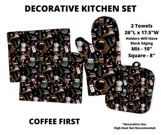 Coffee First Decorative Kitchen Set - Alonna's Legging Land