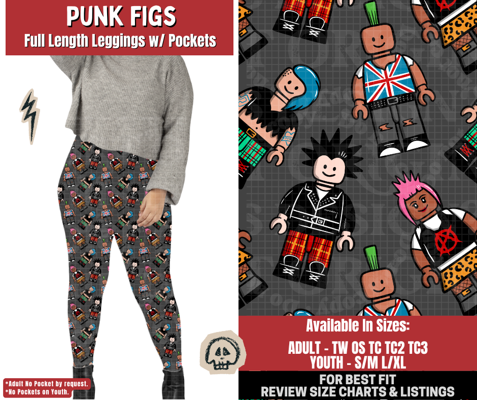 Preorder! Closes 12/22. ETA March. Punk Figs Full Length Leggings w/wo Pockets