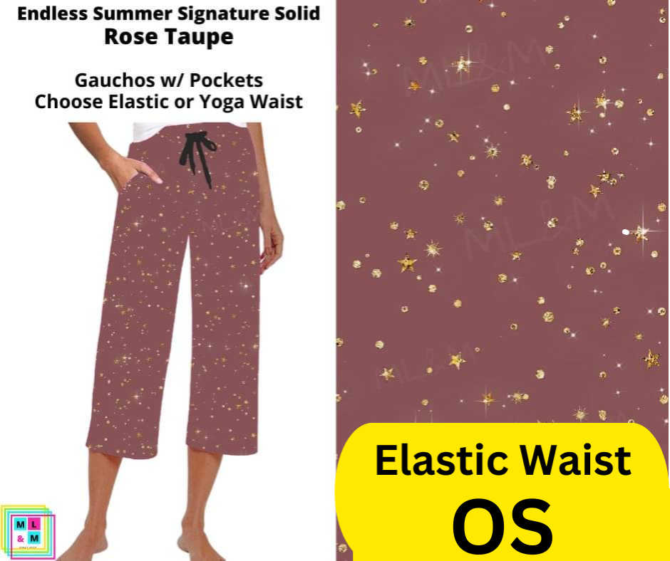 Rose Taupe Capri Gauchos - Alonna's Legging Land