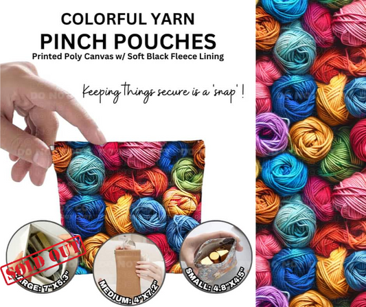 Colorful Yarn Pinch Pouches - Alonna's Legging Land
