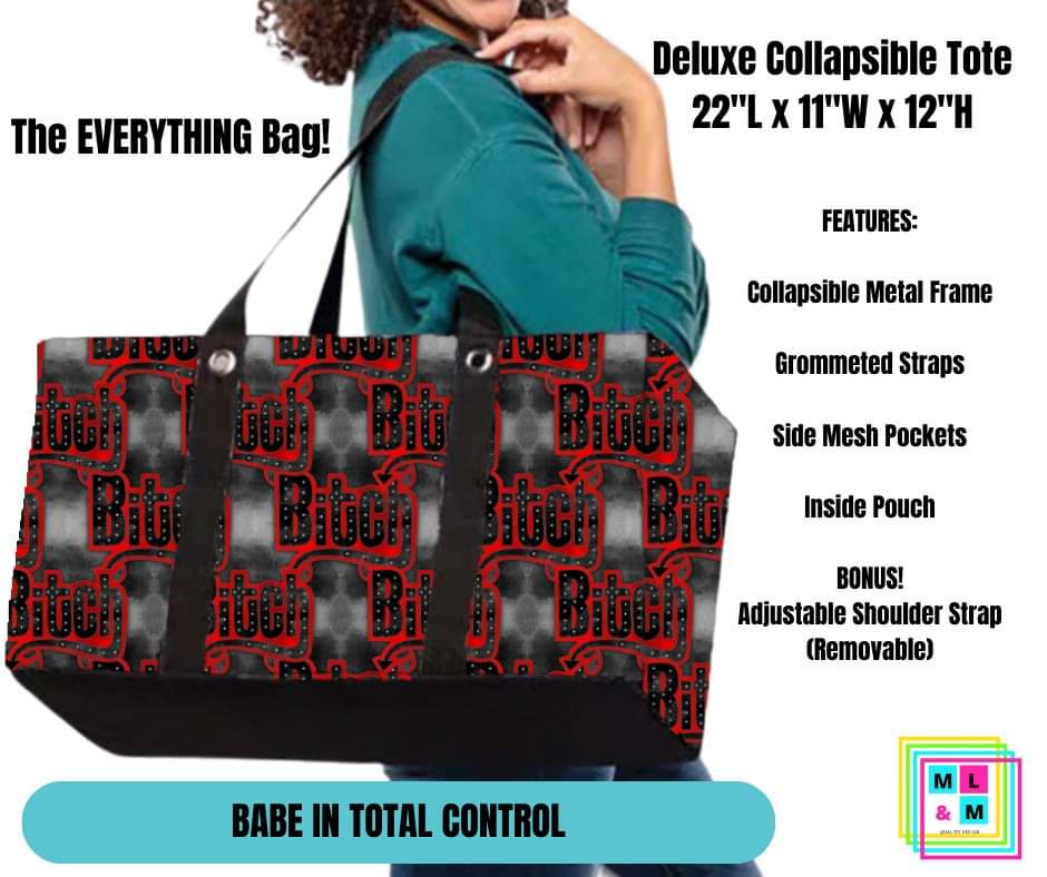Babe in Total Control Collapsible Tote - Alonna's Legging Land