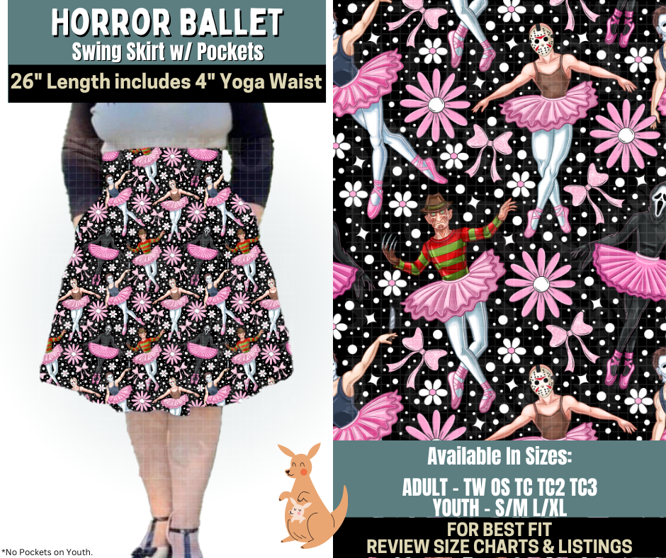 Preorder! Closes 10/2. ETA Dec. Horror Ballet Swing Skirt