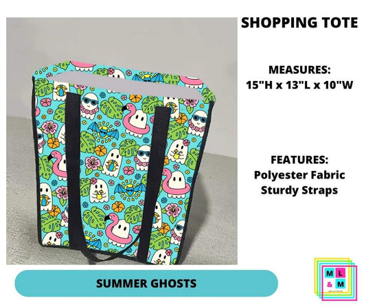 Summer Ghosts Shopping Tote - Alonna's Legging Land
