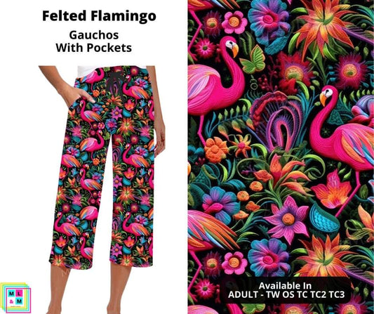 Preorder! Closes 5/27. ETA July. Felted Flamingo Capri Gauchos