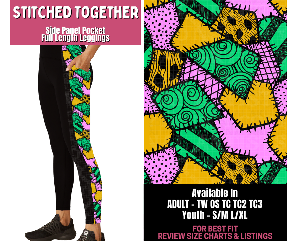 Preorder! Closes 11/10. ETA Jan. Stitched Together Side Panel Pocket Full Length Leggings