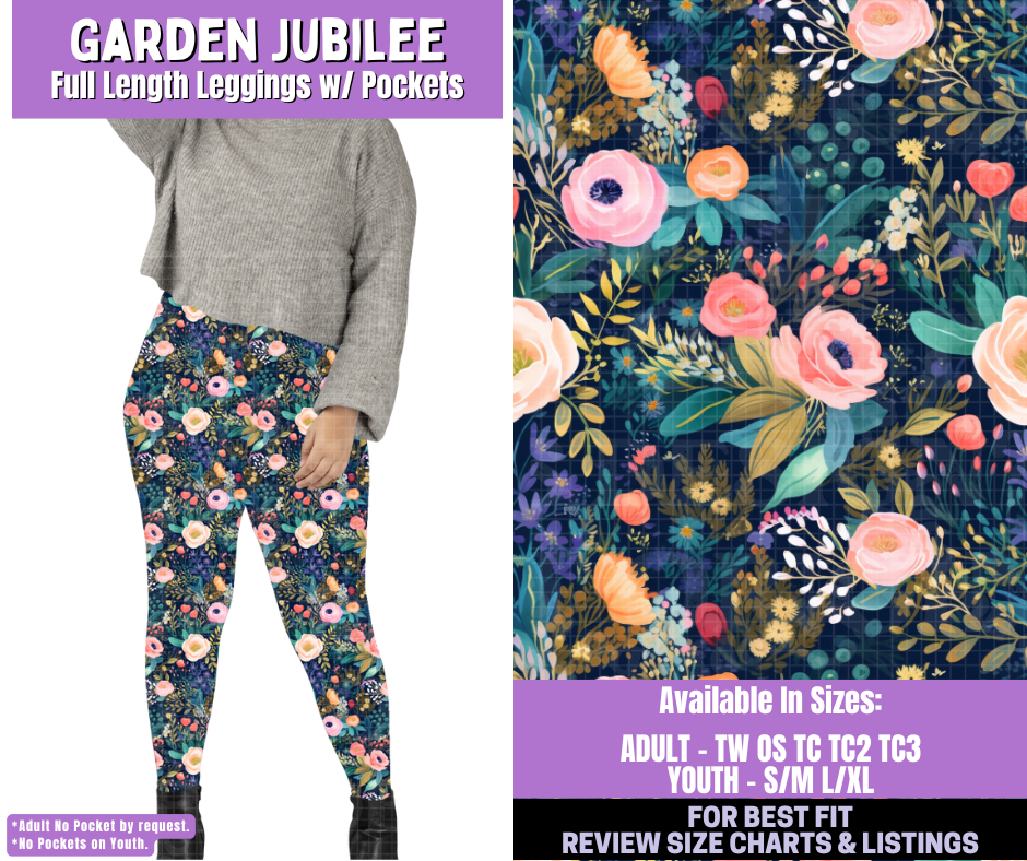 Preorder! Closes 1/5. ETA March. Garden Jubilee Full Length Leggings w/wo Pockets