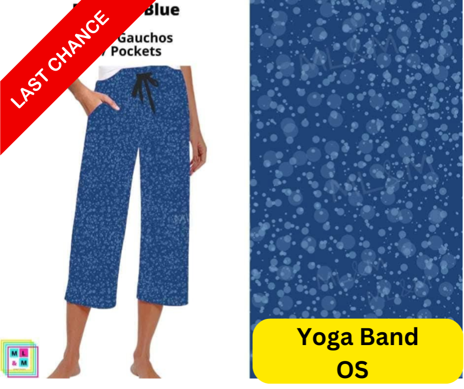 Brilliant Blue Capri Gauchos