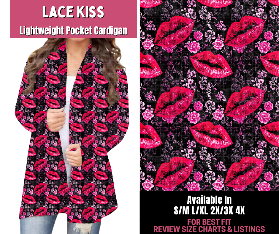 Preorder! Closes 11/10. ETA Jan. Lace Kiss Pocket Cardigan