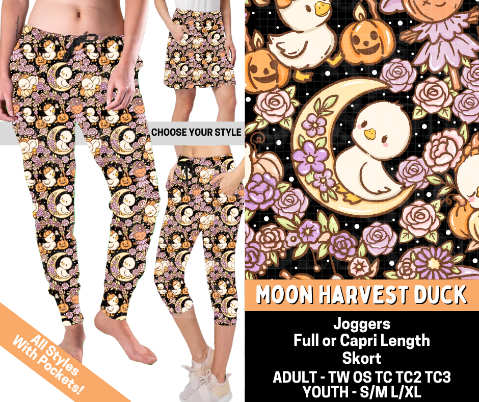 Preorder! Closes 7/1. ETA Oct. Moon Harvest Duck Combo Jogger Lengths & Skort