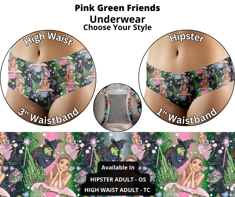 Pink Green Friends Underwear