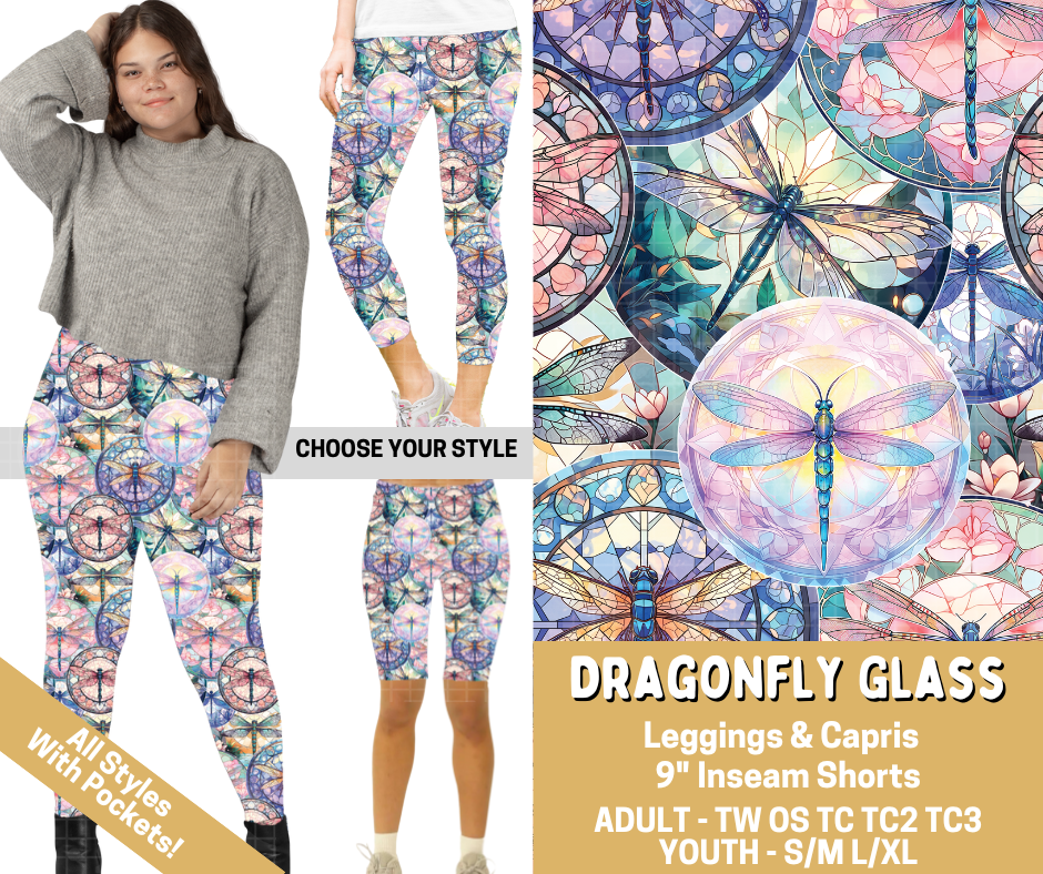 Preorder! Closes 2/26. ETA May. Dragonfly Glass Combo Legging Lengths - Alonna's Legging Land