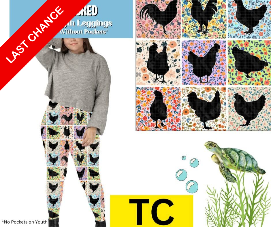 Hen Pecked Full Length Leggings w/ Pockets