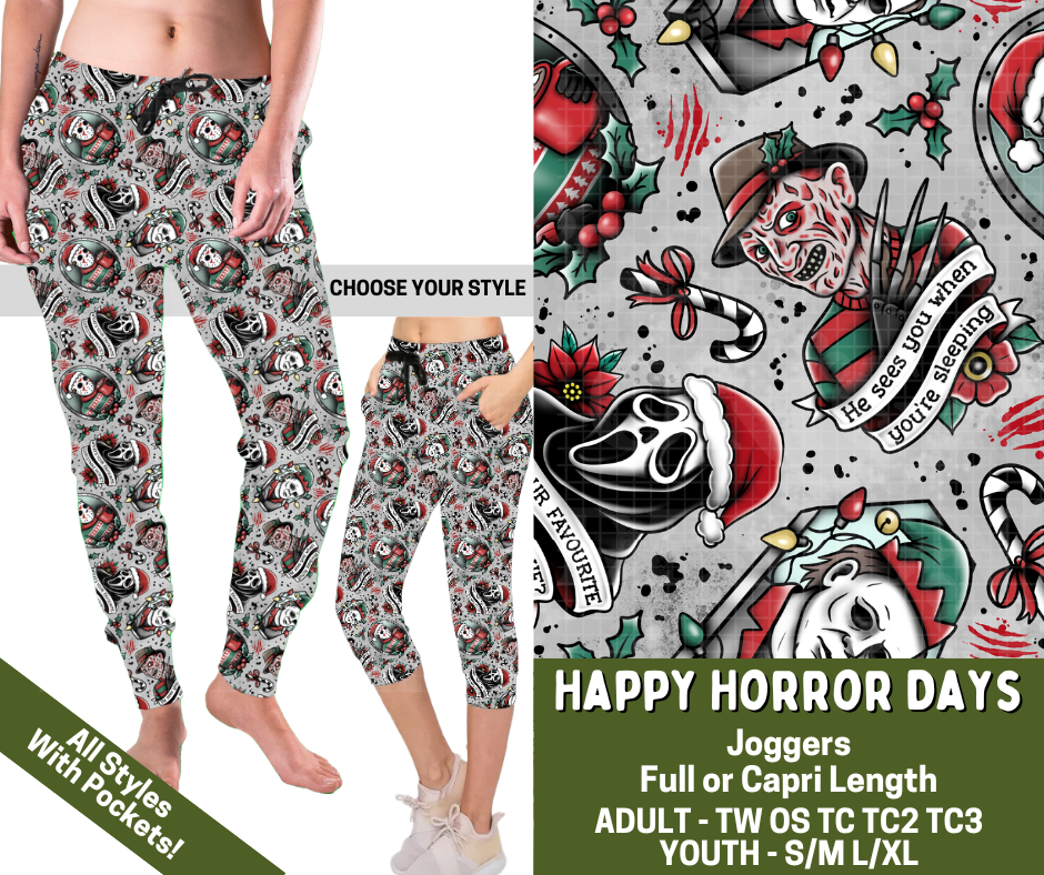 Preorder! Closes 7/15. ETA Nov. Happy Horror Days Combo Jogger Lengths