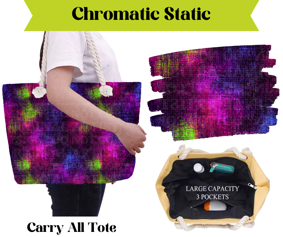Preorder! Closes 3/16. ETA May. Chromatic Static Carry All Tote