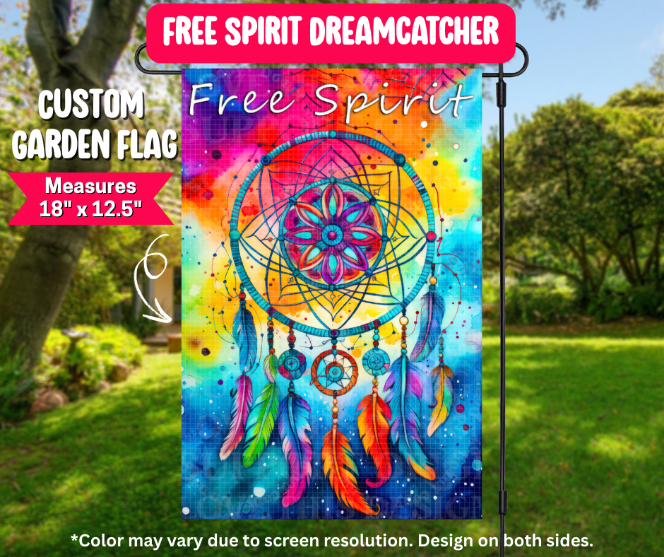 Preorder! Closes 12/25. ETA March. Free Spirit Dreamcatcher Garden Flag