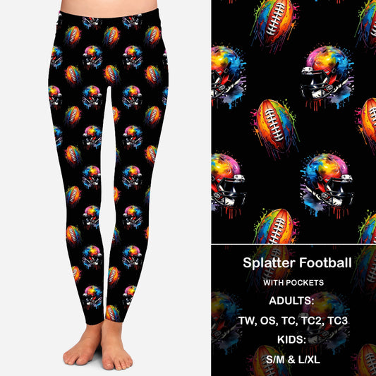 Splatter Football Leggings with Pockets