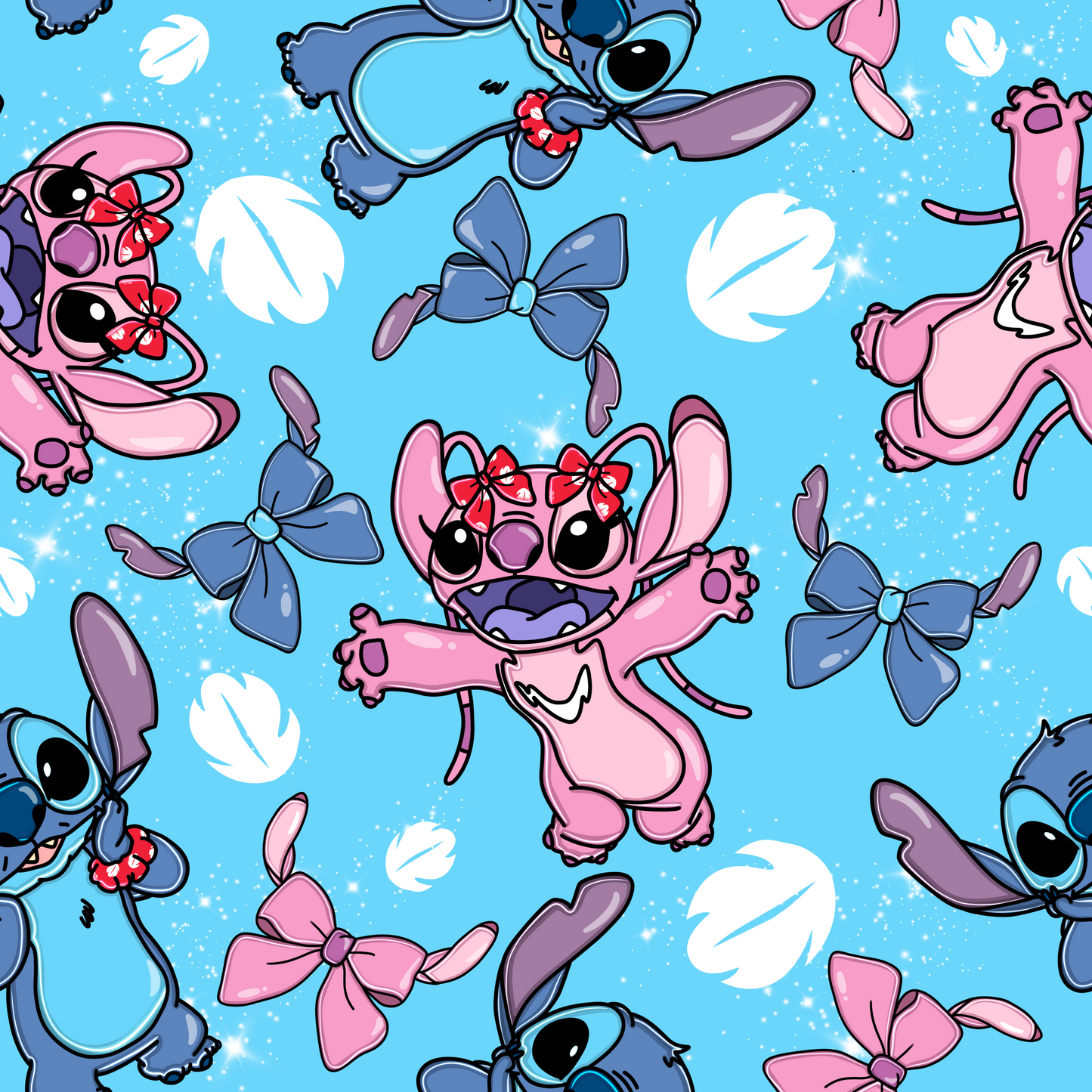 Ready to Ship - Alien Bows Full Length Leggings - TC Square Pocket