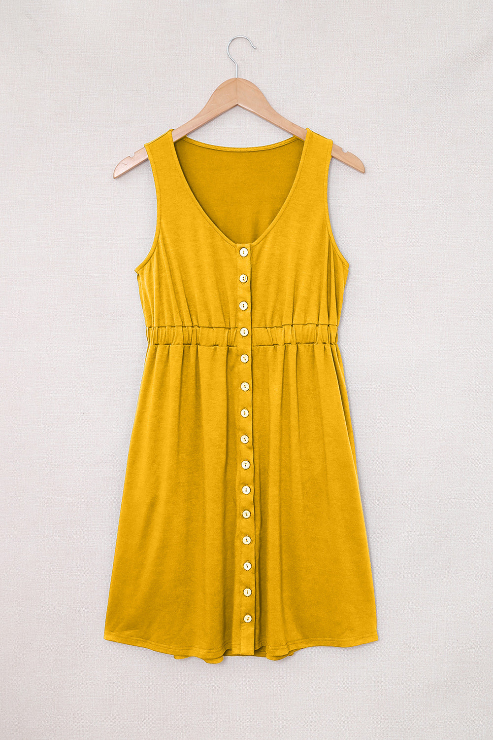 Sleeveless Button Down Mini Dress - Alonna's Legging Land