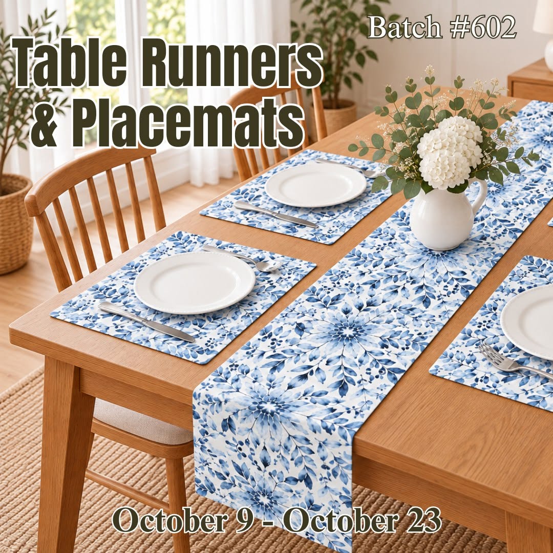 Batch #602 - Table Runners & Placemats - Closes 10/23