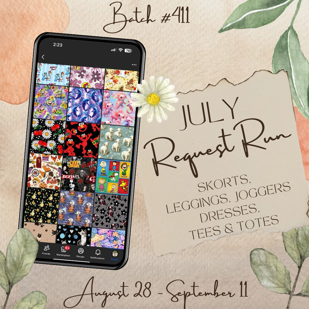 Batch #411 - July Request Run - Closes 9-11 - ETA late Oct