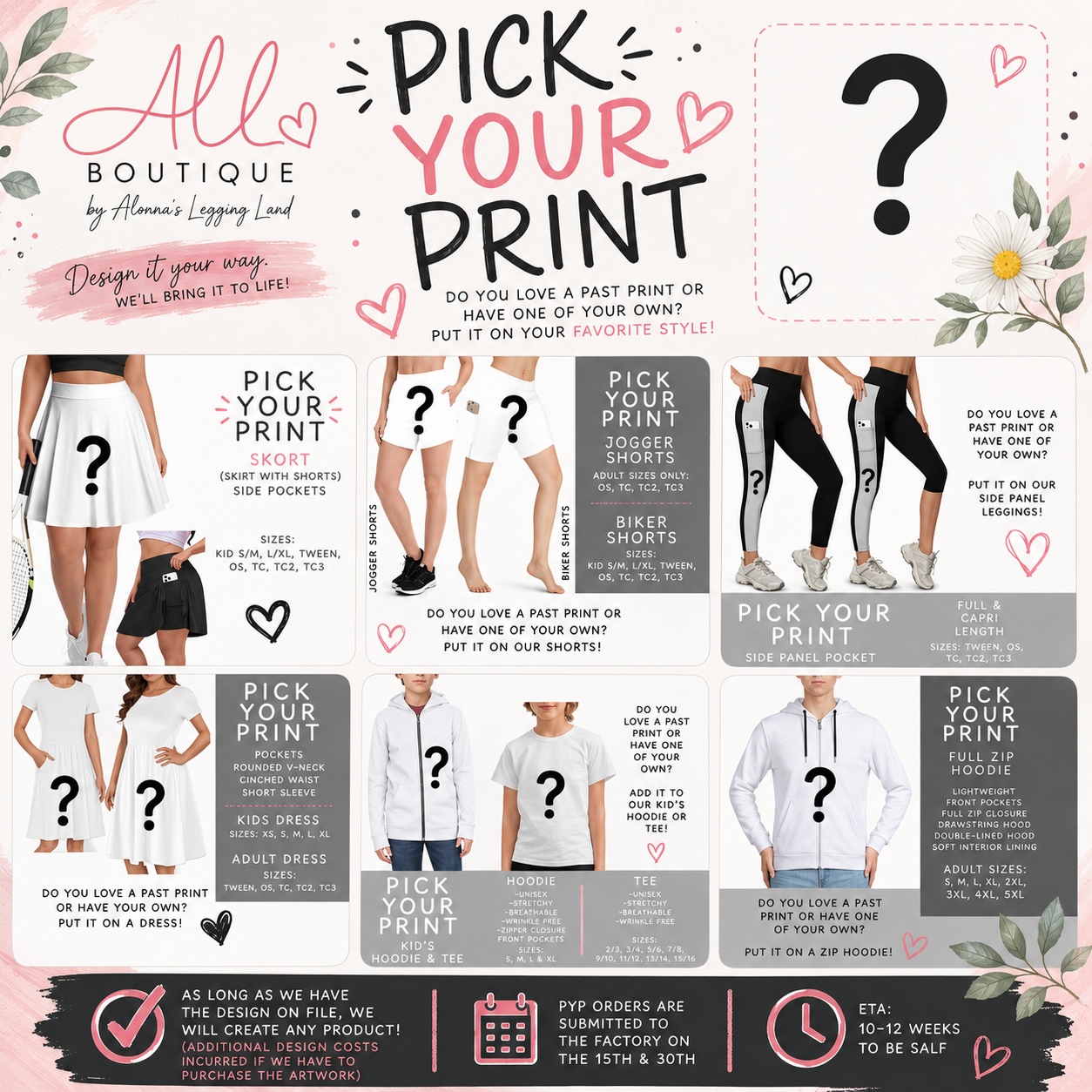 PYP - Pick Your Print! Custom Product Design Requests