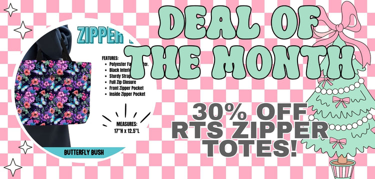 December Deal - 30% Off Zipper Totes!